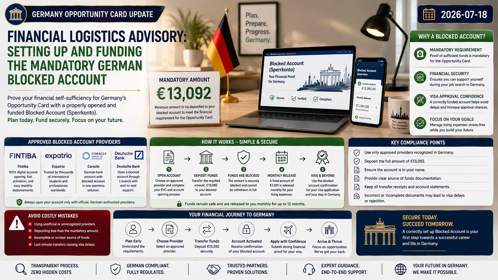 Financial Logistics Advisory: Setting Up and Funding the Mandatory German Blocked Account